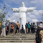 Patung Yesus Kristus tertinggi didunia di Sibea Bea, Samosir, Sumatera Utara